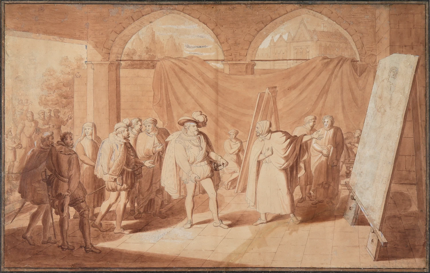 Francesco I e Tiziano nello studio del pittore